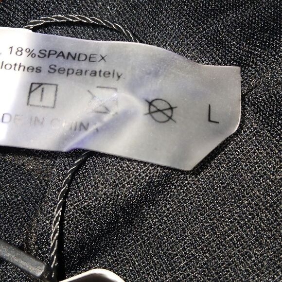 Tempt Me black one piece swimsuit swimwear bathing suit Sz L NWT - Picture 9 of 9